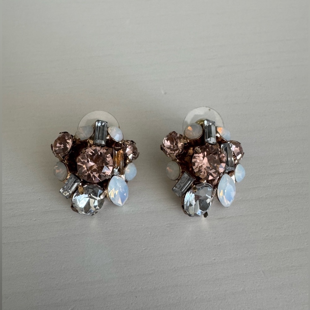 Elegant Crystal Cluster Earrings